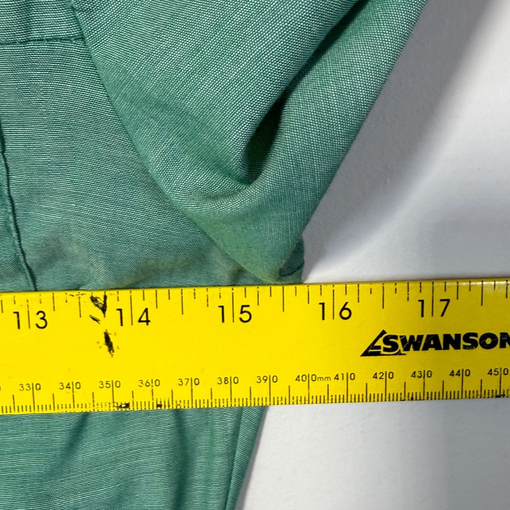 Vtg Girl Scouts U.S.A. Uniform Dress Girls Green Button Front Patch Retro SEE - Picture 8 of 9
